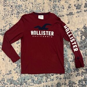 Hollister Burgundy Long Sleeve Tee